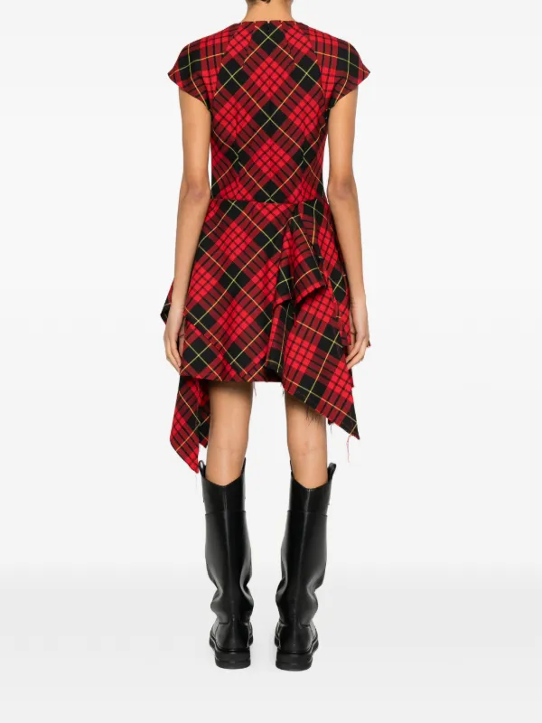 open lace back dress Red Gingham Strawberry Bib Collar Dress  Marie Nicole Clothing