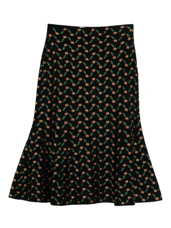 スカート ALEXANDER MQUEEN Alexander McQueen フローラル スカート | ブラック | FARFETCH JP