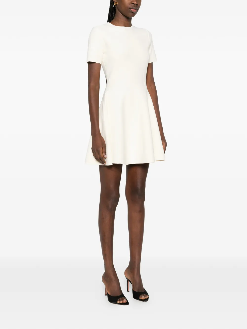  Alexander Mcqueen Short-sleeve Mini Dress - Neutrals 