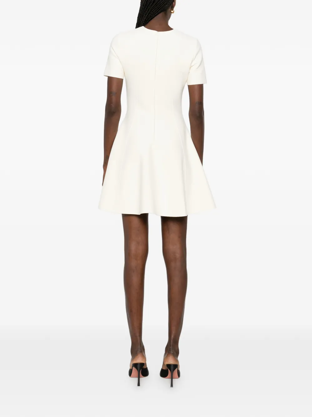 Alexander McQueen Mini-jurk met korte mouwen Beige