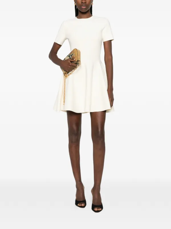 Alexander McQueen A-Line Mini Dress - Neutrals