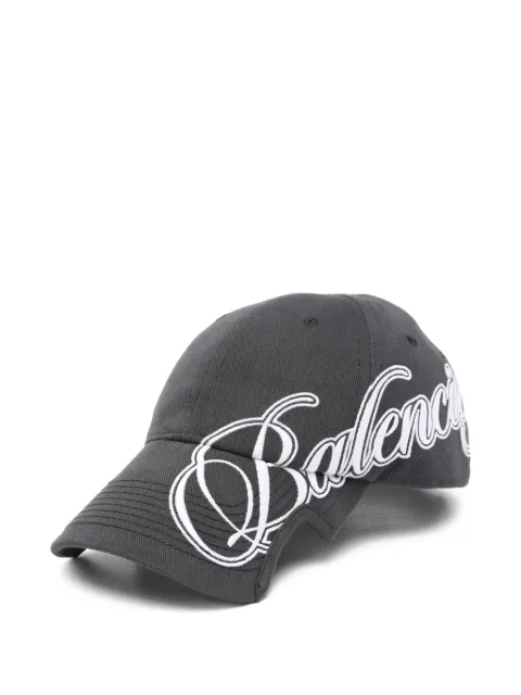Balenciaga script logo drill cotton cap