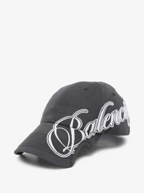 Balenciaga casquette en coutil à logo en lettres cursives 