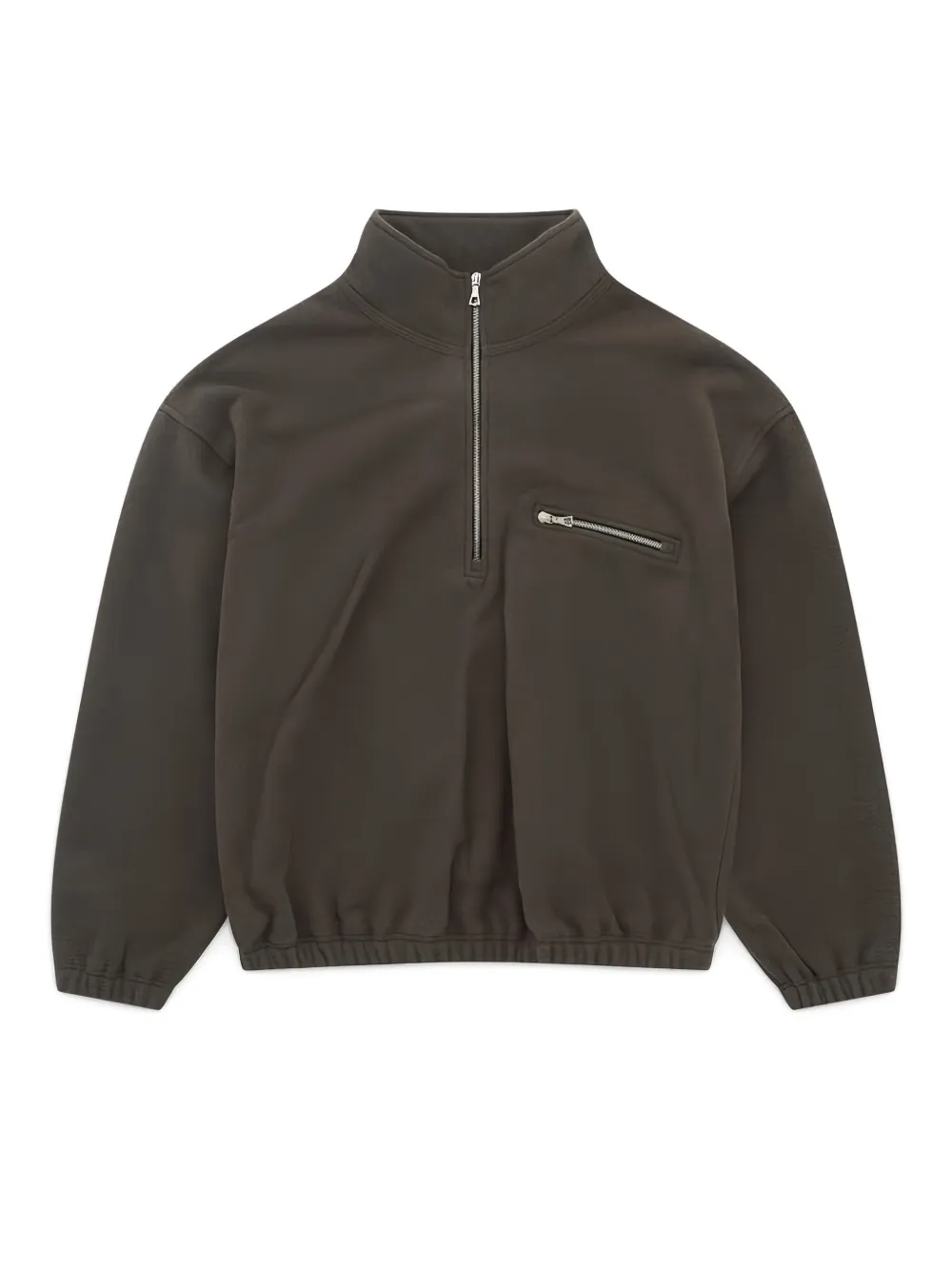 Rier Sweater met halve rits - Bruin