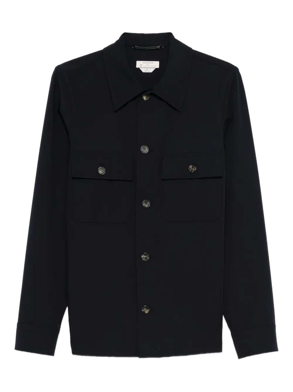 Jacob Cohën logo-patch overshirt | Blue | Image 1