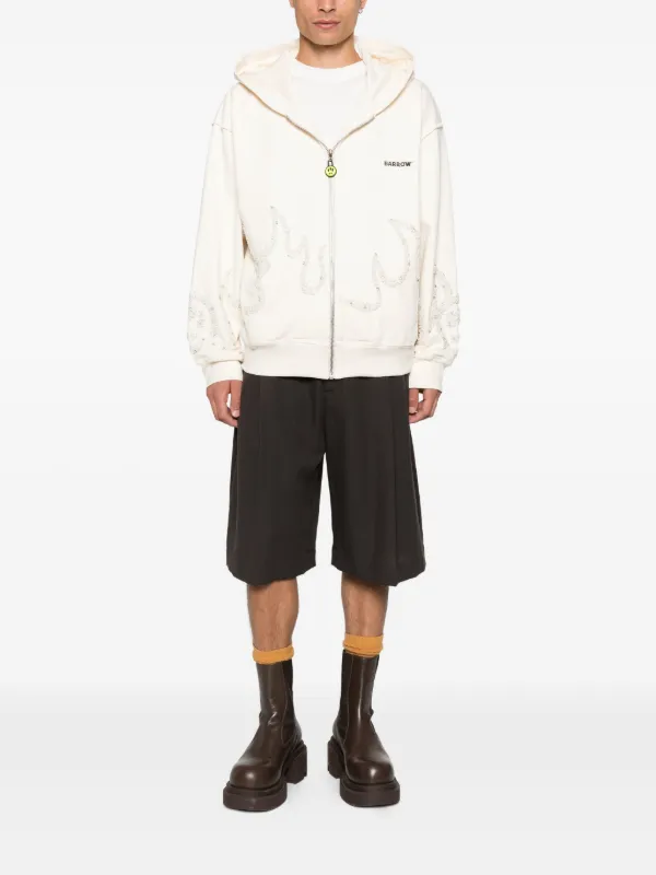 BARROW ホワイトパーカー　サイズM BARROW ジップアップ パーカー | ホワイト | FARFETCH JP