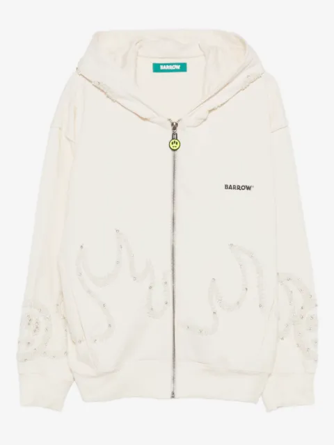 BARROW utsmyckad hoodie med dragkedja