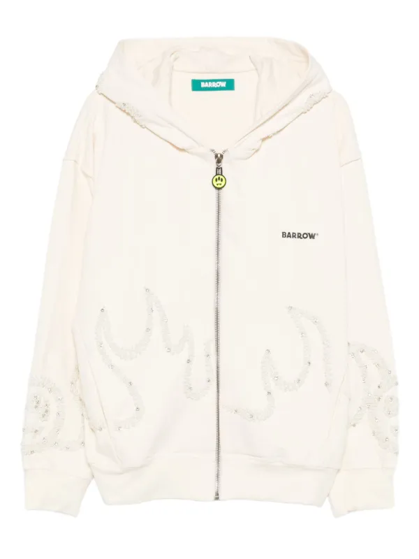 BARROW ジップアップ パーカー | ホワイト | FARFETCH JP