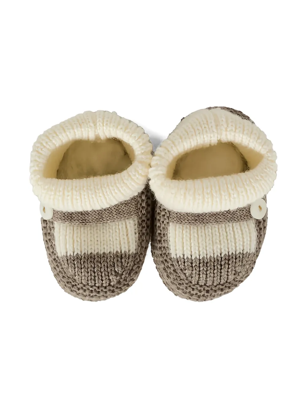 Little Bear Tweekleurige slofjes Beige