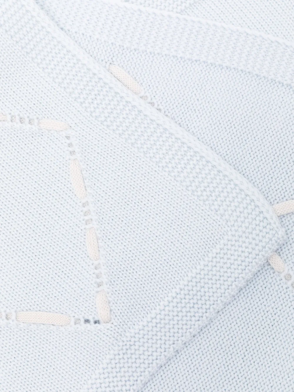 Little Bear Deken met diamantvormig patroon - Blauw