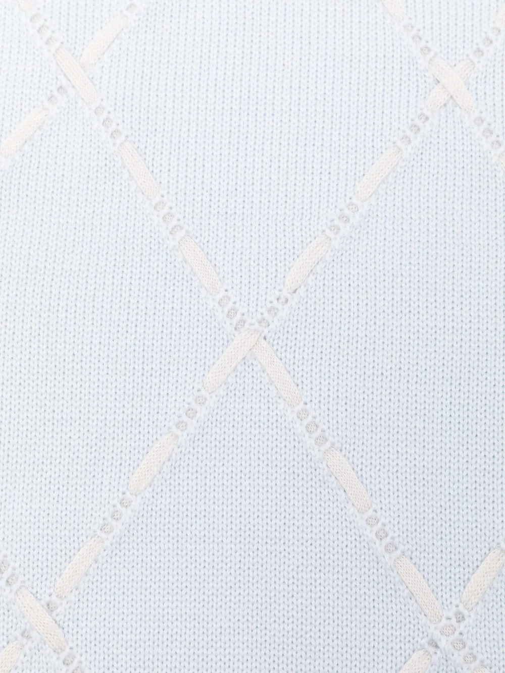 Little Bear Deken met diamantvormig patroon Blauw