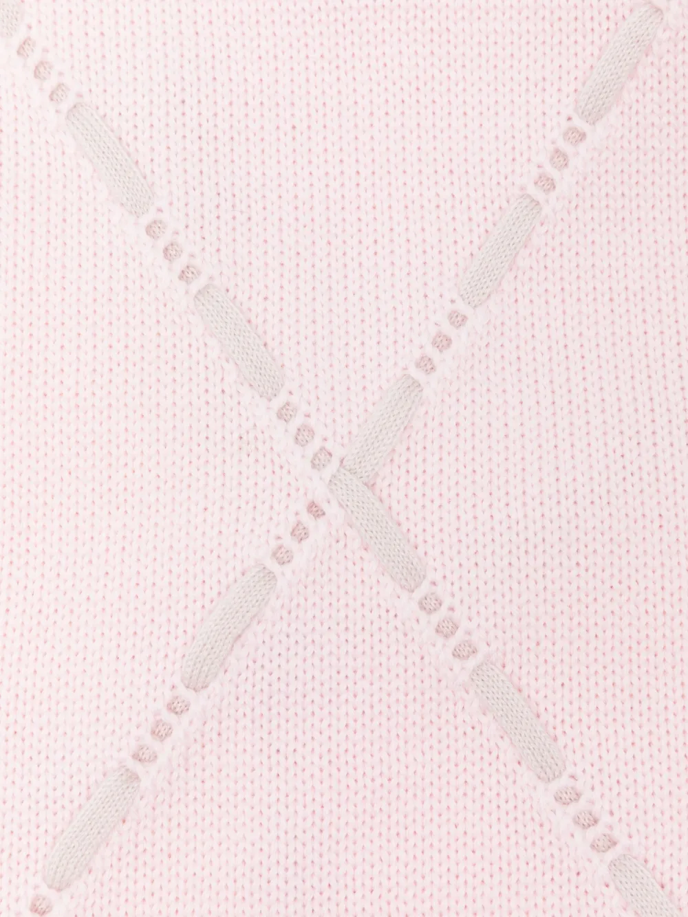 Little Bear Gebreide deken met diamantvormig patroon Roze