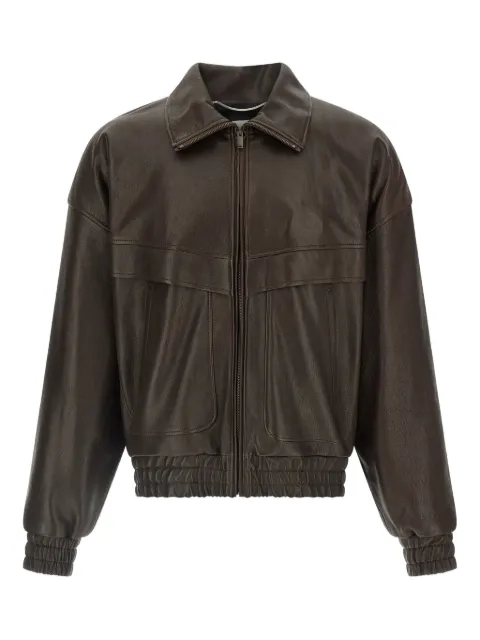 Saint Laurent veste bomber zippée en peau d'agneau