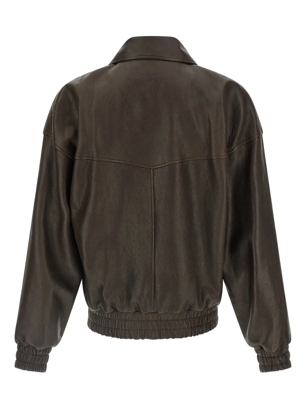 Saint Laurent chamarra bomber de piel de cordero con cierre | Chamarras bomber | Image 2