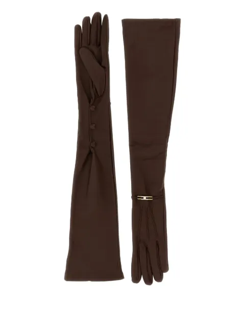 Elisabetta Franchi guantes con placa del logo