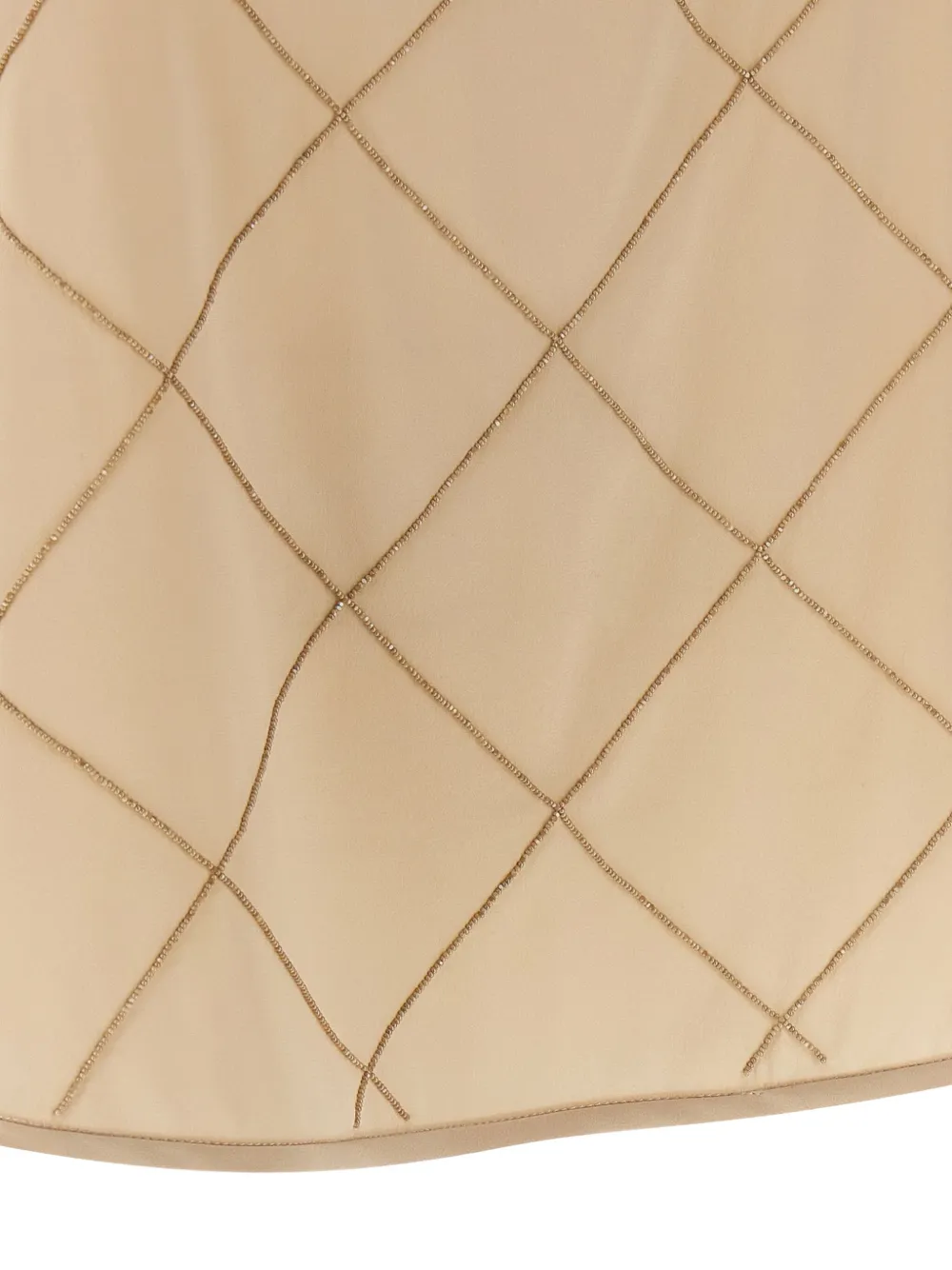 Peserico Zijden blouse met geometrische kralen Beige