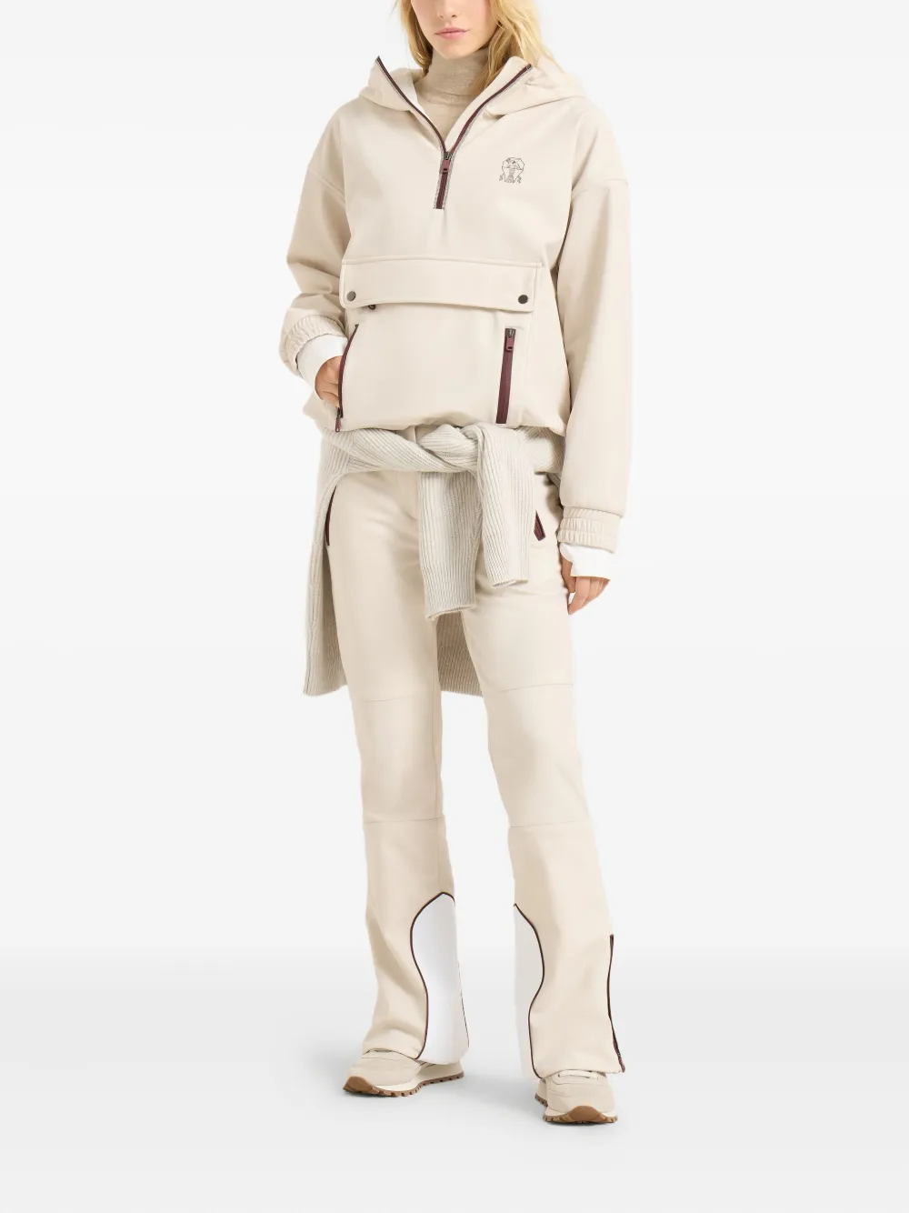 Brunello Cucinelli Belt-loops Trousers In Neutral