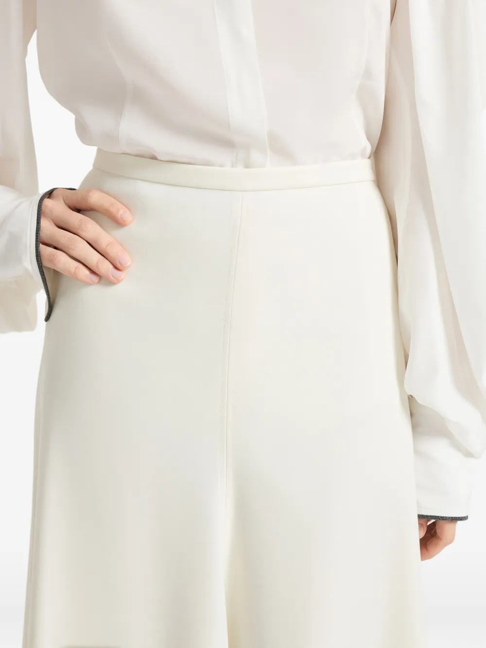 Brunello Cucinelli A-lijn midi-rok Beige