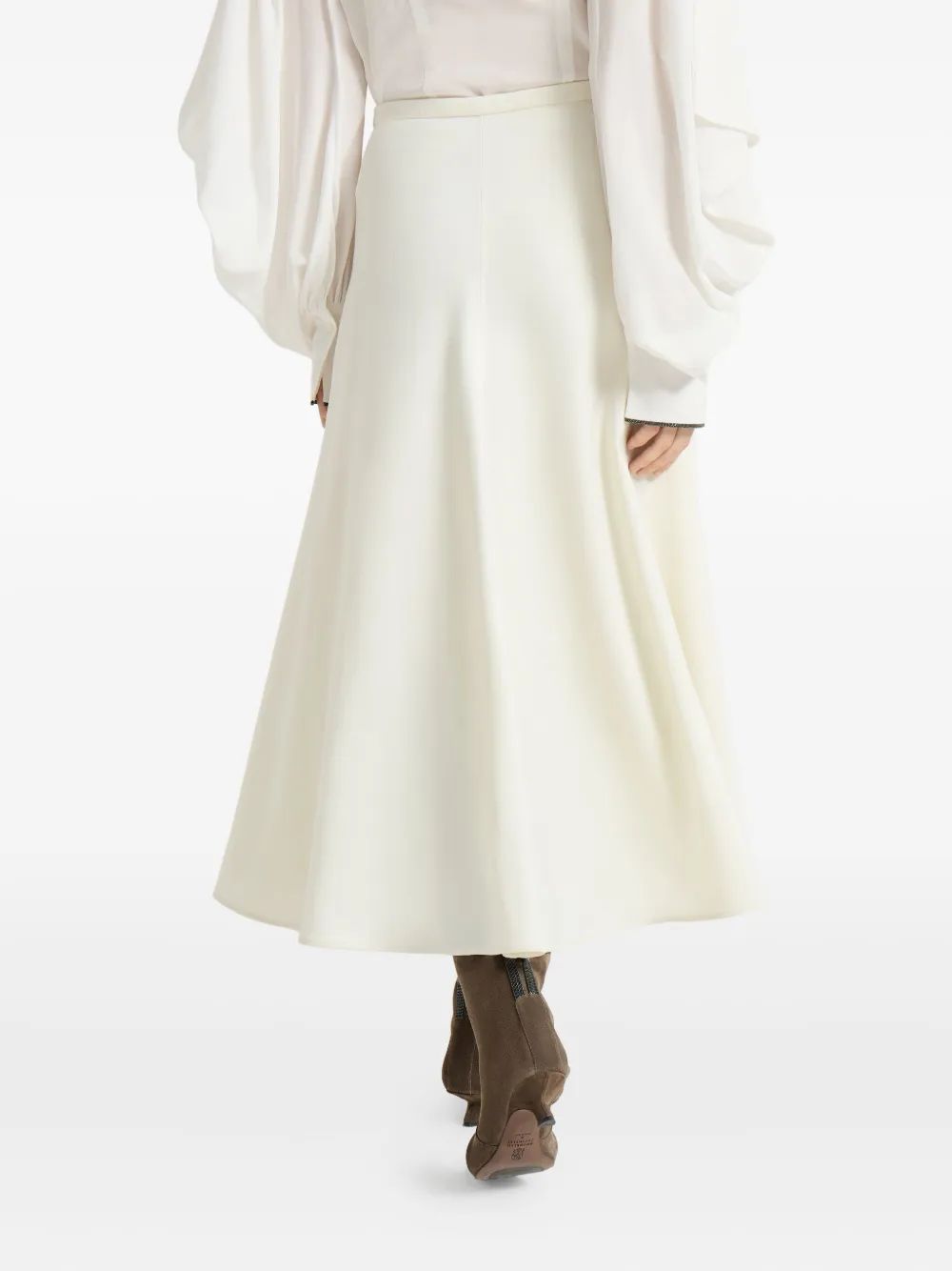 Brunello Cucinelli A-lijn midi-rok Beige