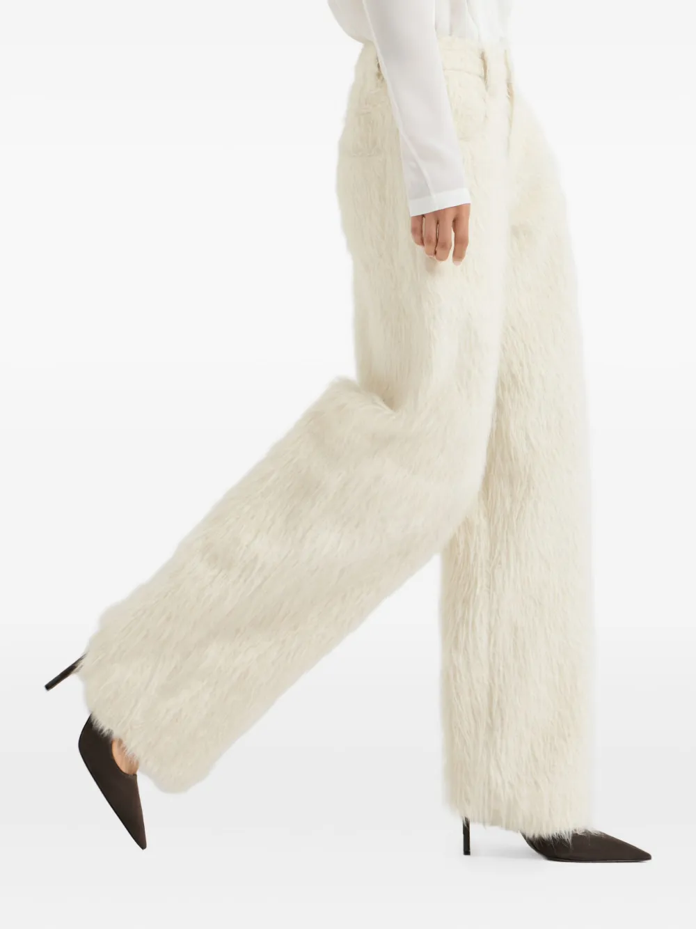 Brunello Cucinelli Loose Barrel Trousers In Blue