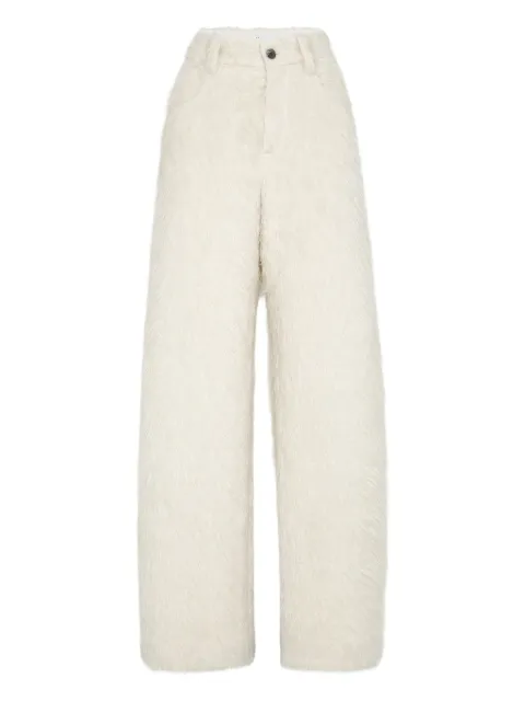 Brunello Cucinelli faux-fur trousers