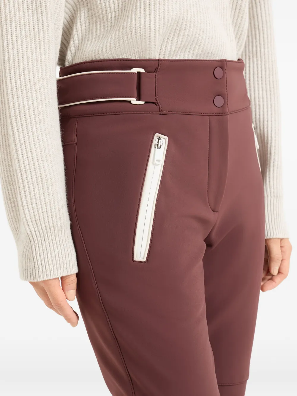 Brunello Cucinelli Broek met riemlussen Bruin