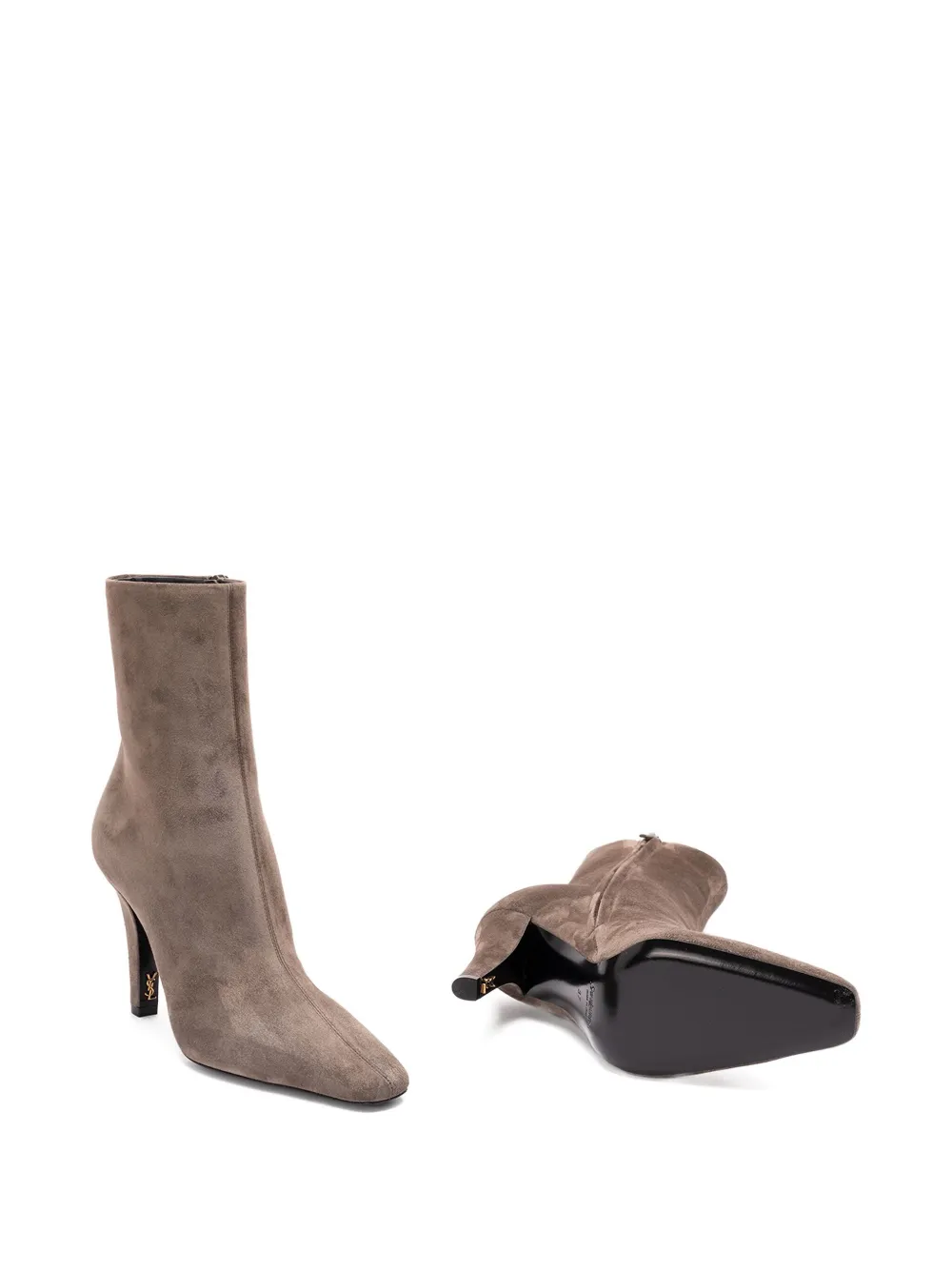 Saint Laurent Pointed-toe Heeled Boot In Multi