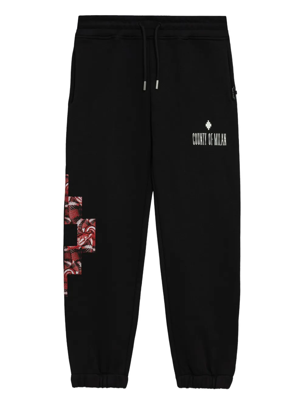 COUNTY OF MILAN geometric-print track pants | Black | Image 1
