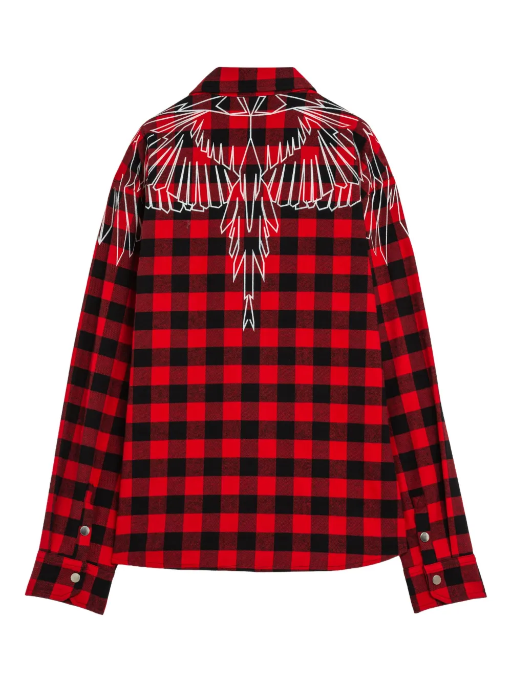 County Of Milan Checked Embroidered Shirt In Red