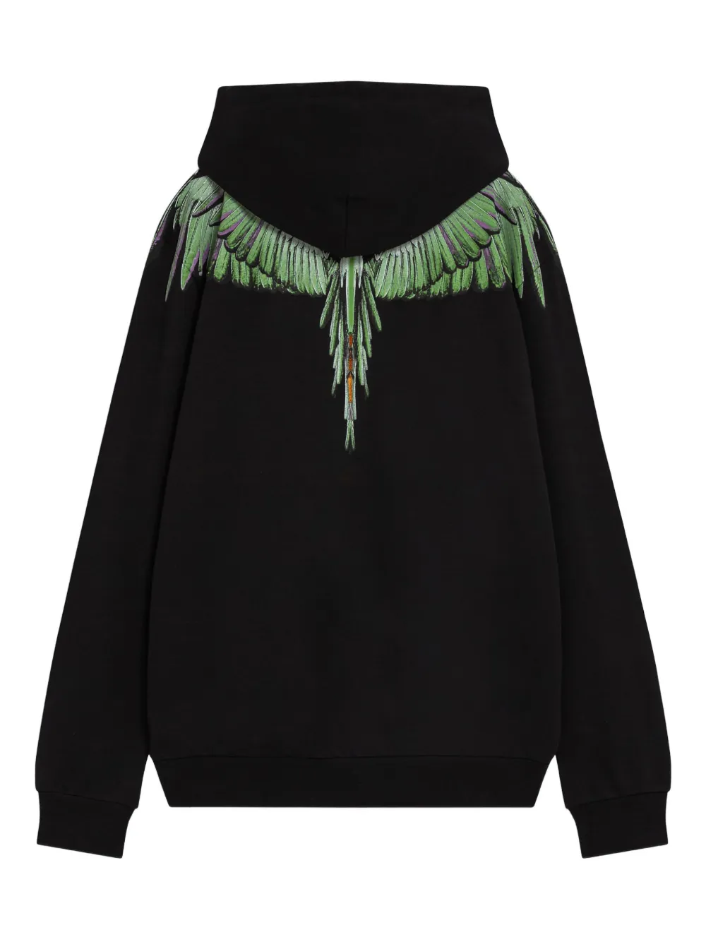 County Of Milan Wings-print Hoodie In Black