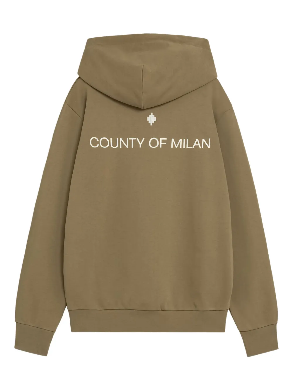 COUNTY OF MILAN Hoodie met logoprint Bruin