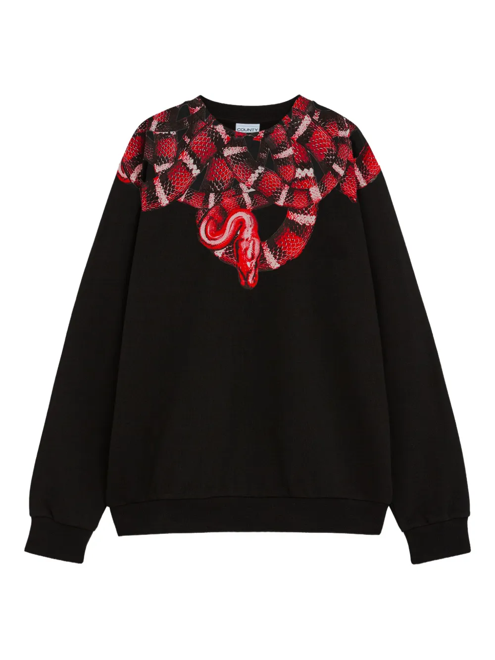 County Of Milan Snake-print Sweater In Black