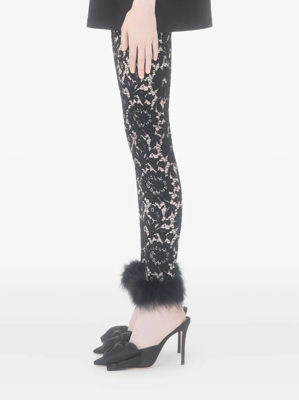 Valentino Elastic-detail Trousers In Black