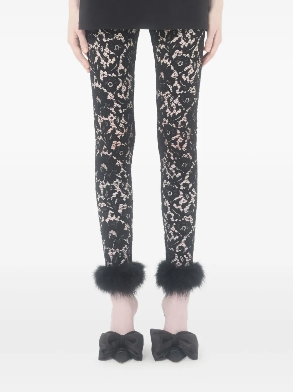 Valentino Elastic-detail Trousers In Black