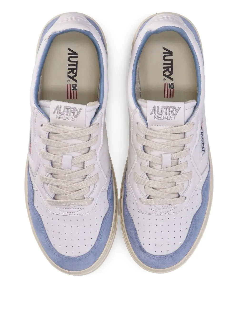 Autry Medalist geperforeerde sneakers Wit