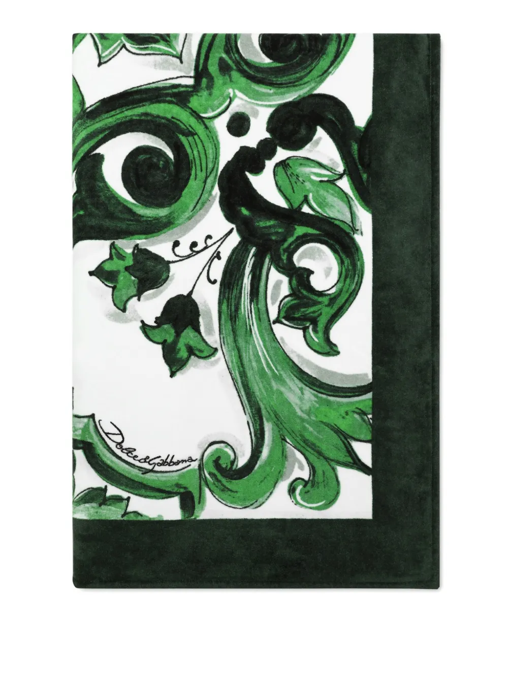 Dolce & Gabbana Casa Maiolica-patterned Beach Towel In Multi