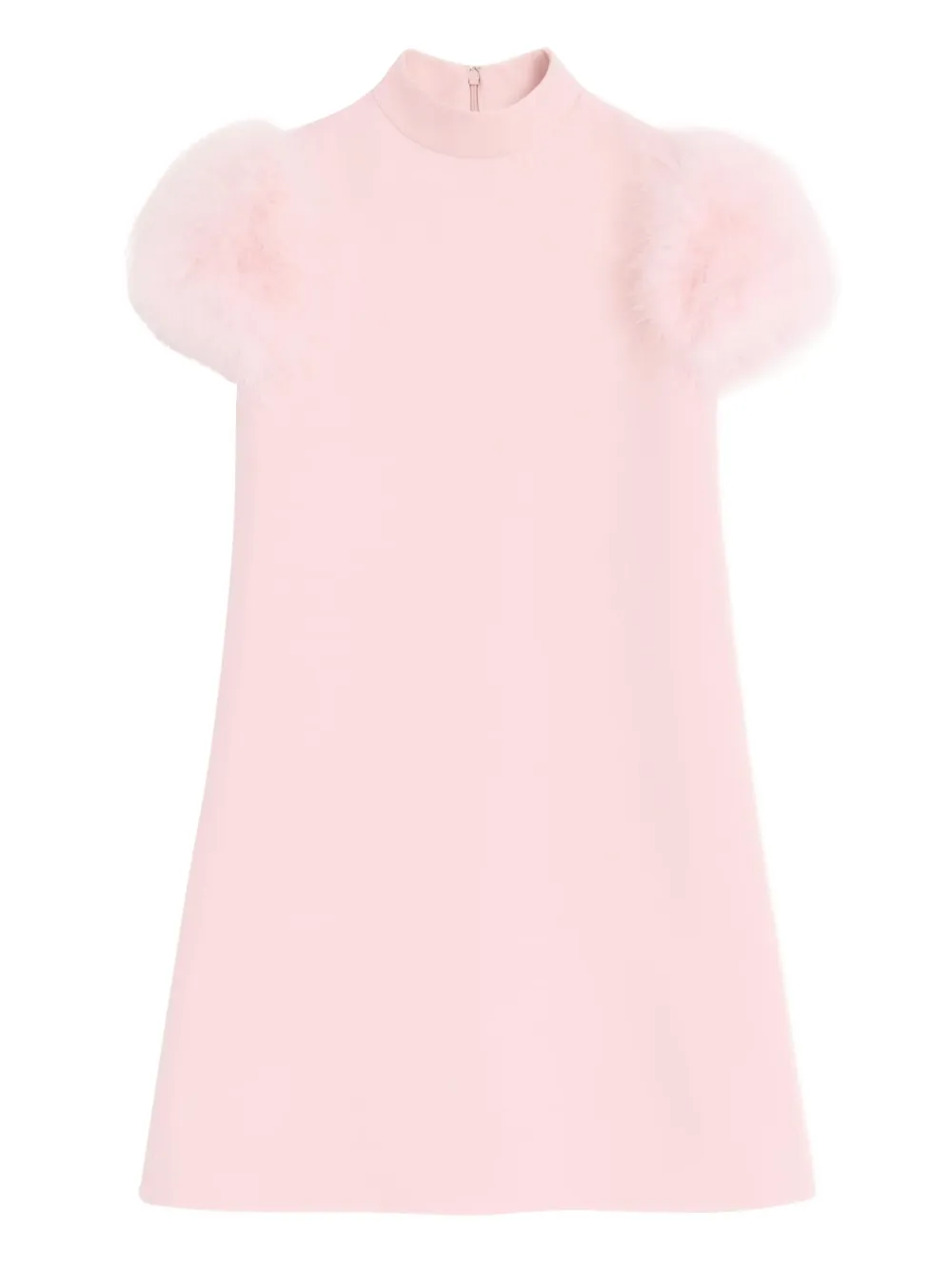 Valentino Garavani Crepe Couture フェザー ミニドレス - ピンク