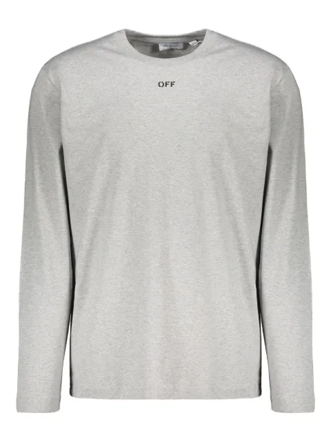 Off-White playera manga larga con cuello redondo