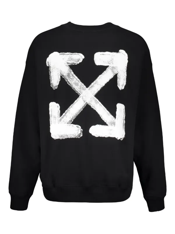 Off-White logo-print crew-neck Sweatshirt | Black | FARFETCH