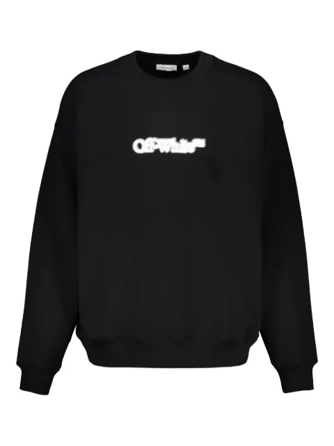 Off-White sudadera con cuello redondo y logo estampado