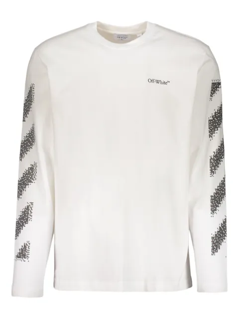 Off-White diagonal-stripe long-sleeves T-shirt