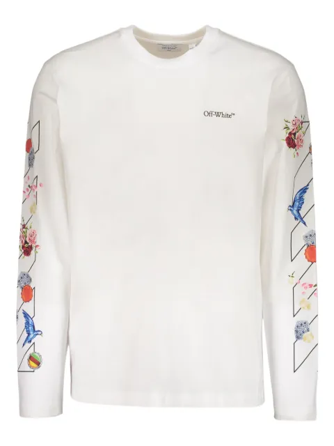 Off-White playera manga larga con estampado gráfico