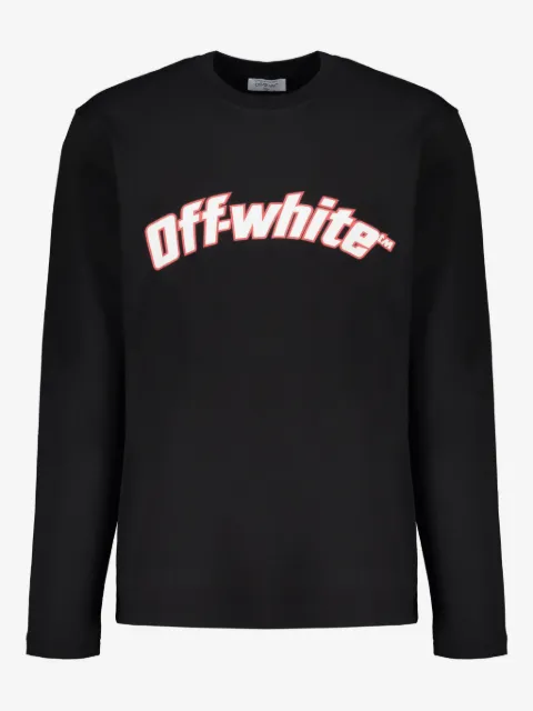 Off-White Langarmshirt mit grafischem Print