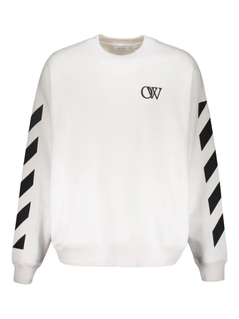 Off-White Sweatshirt mit diagonalen Streifen