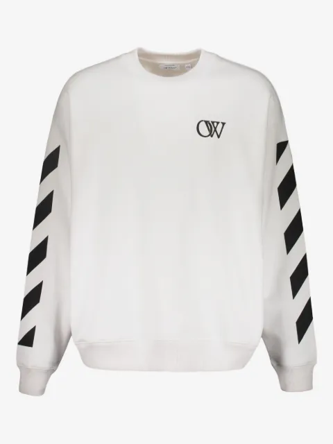 Off-White logo diagonal-stripes sweatshirt