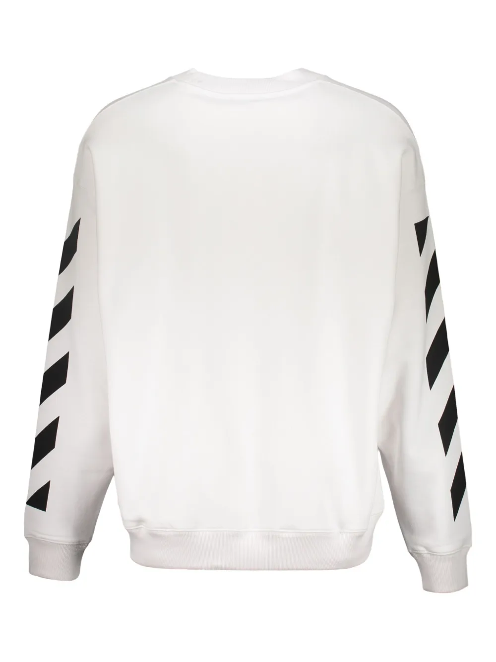 Off-White Sweater met diagonale strepen en logo - Wit