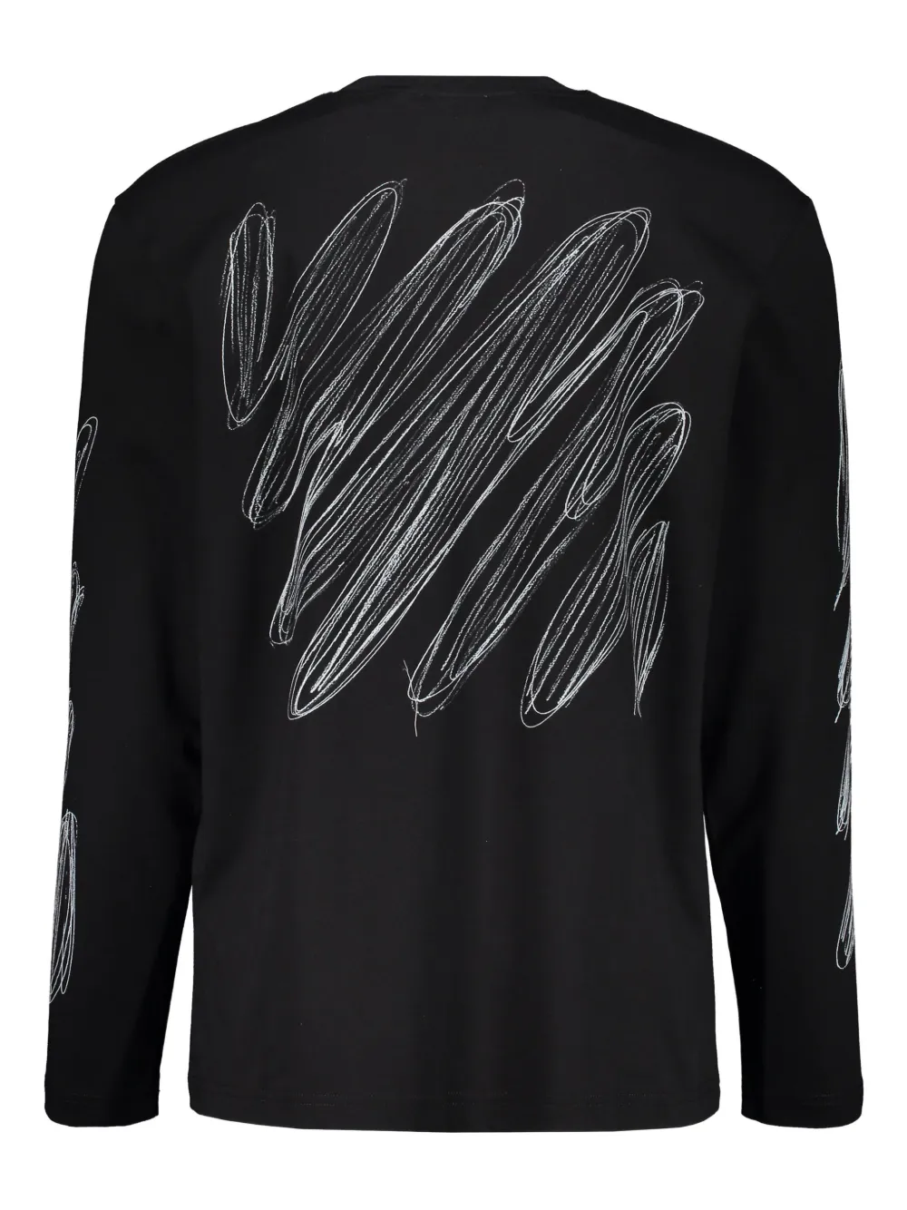 Off-White T-shirt met lange mouwen - Zwart
