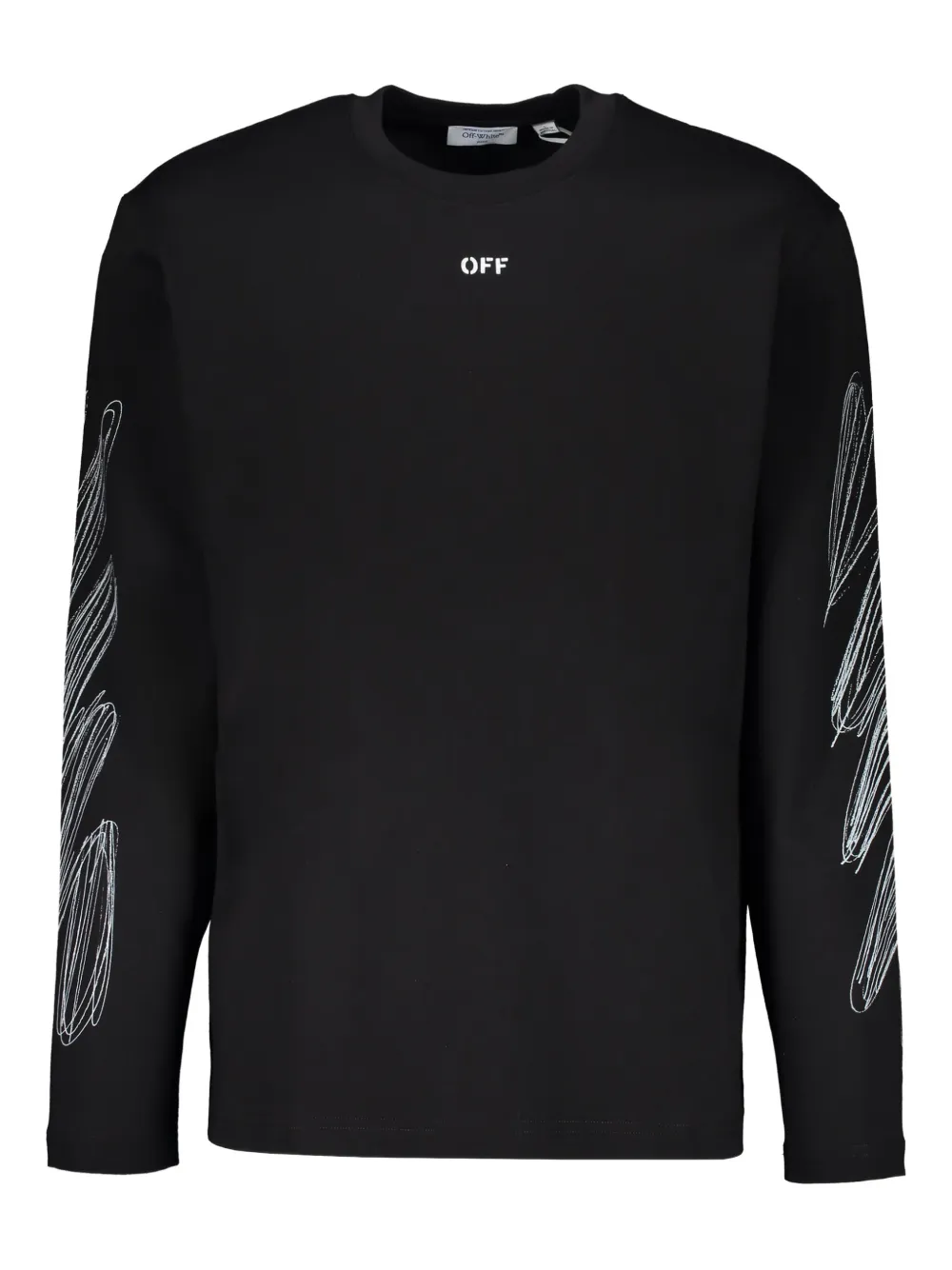 Off-White Gemustertes Langarmshirt | Schwarz | Image 1