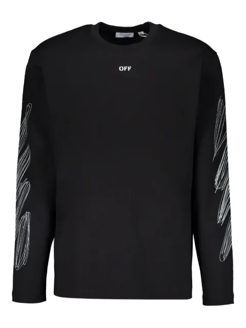 Off-White playera manga larga con motivo