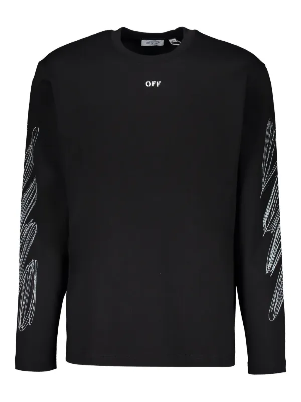 Off-White パターン ロングTシャツ | ブラック | FARFETCH JP
